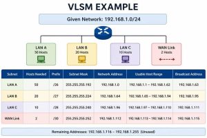 VLSM – Variable Length Subnet Masking